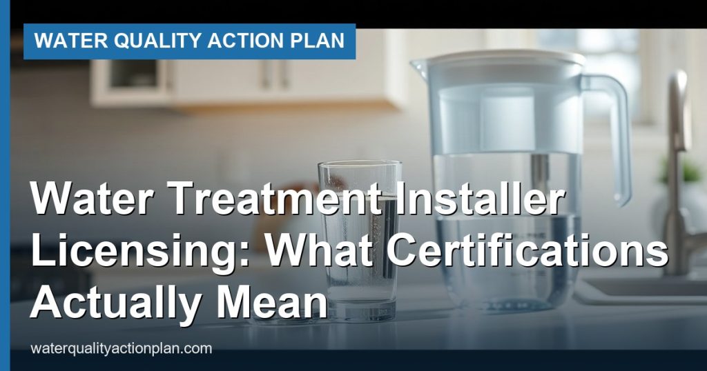 Water Treatment Installer Licensing: What Certifications Actually Mean